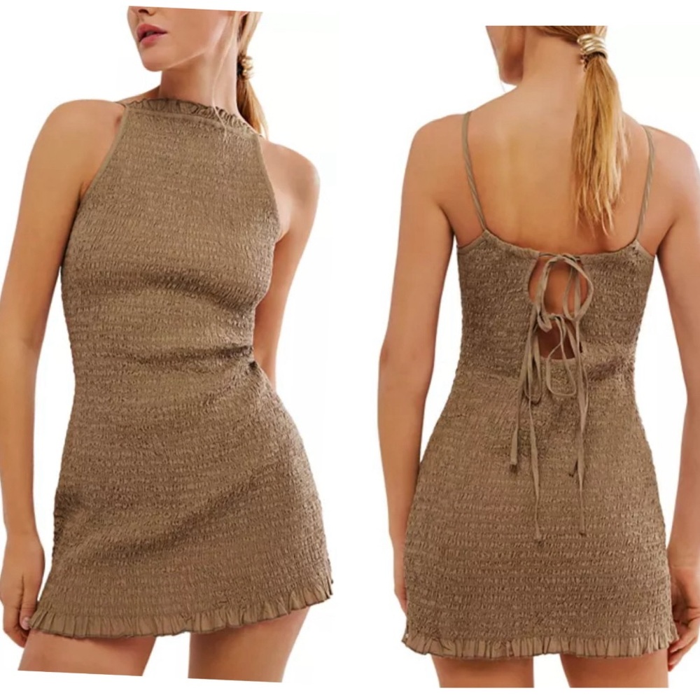 Free People lyla Smocked Mini-